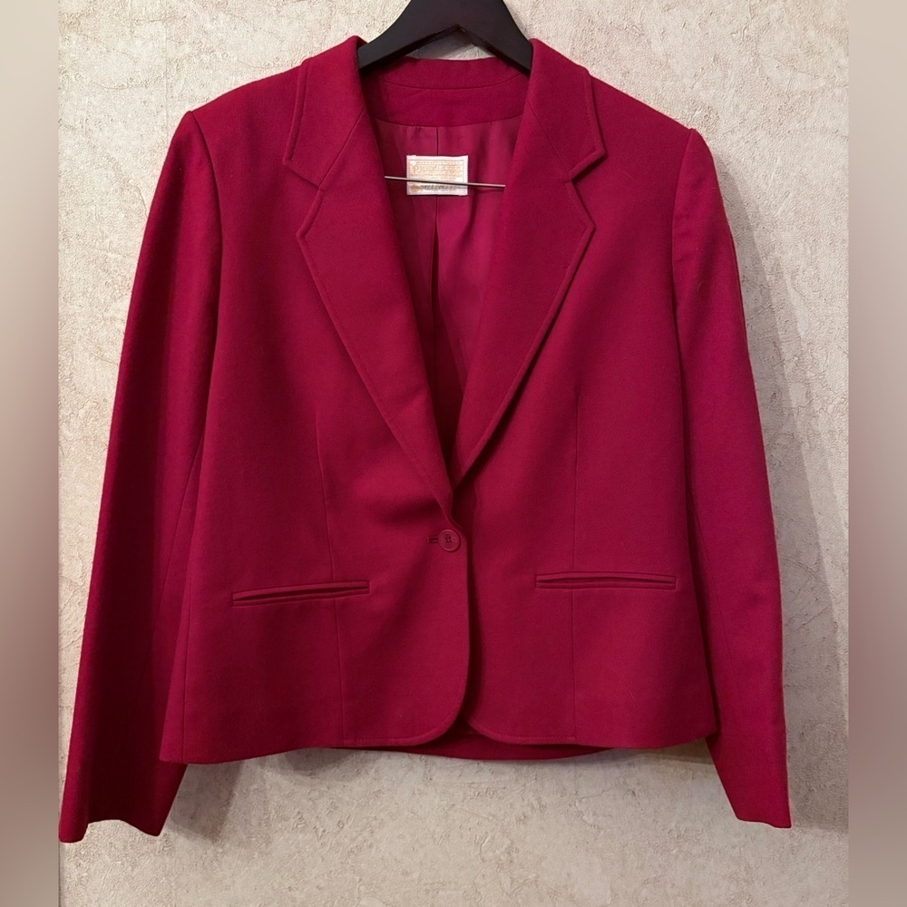 Pendleton Women's Wool Red Blazer - Picture 8 of 9